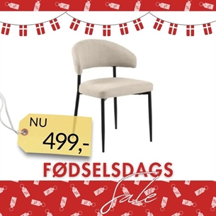 Edina Spisebordsstol - Beige Basel Stof